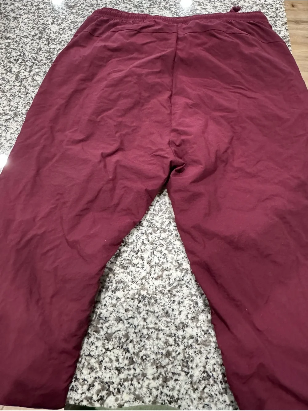 adidas Maroon Joggers with White Stripes and Red Accents